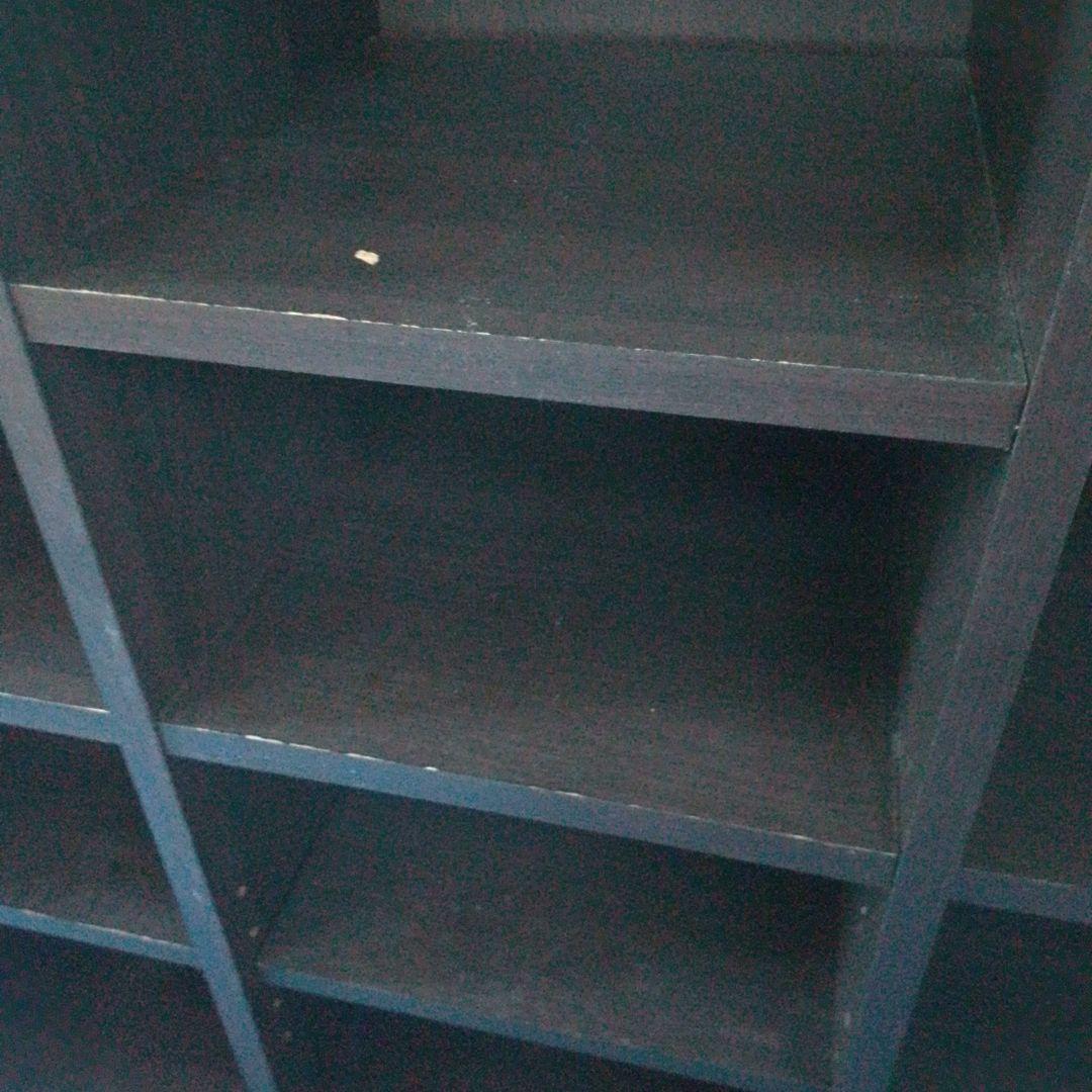 木製 焦げ茶いろ シューズラック３列×５段 15足（最下段等の削れ要確認）