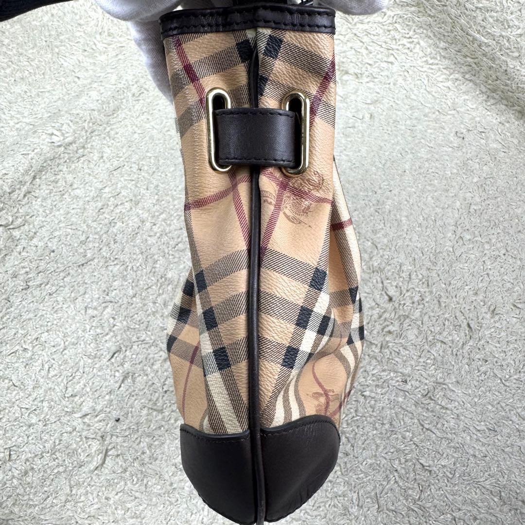 バーバリー ワンショルダーバッグ ハウスチェック ホースロゴ PVC レザー