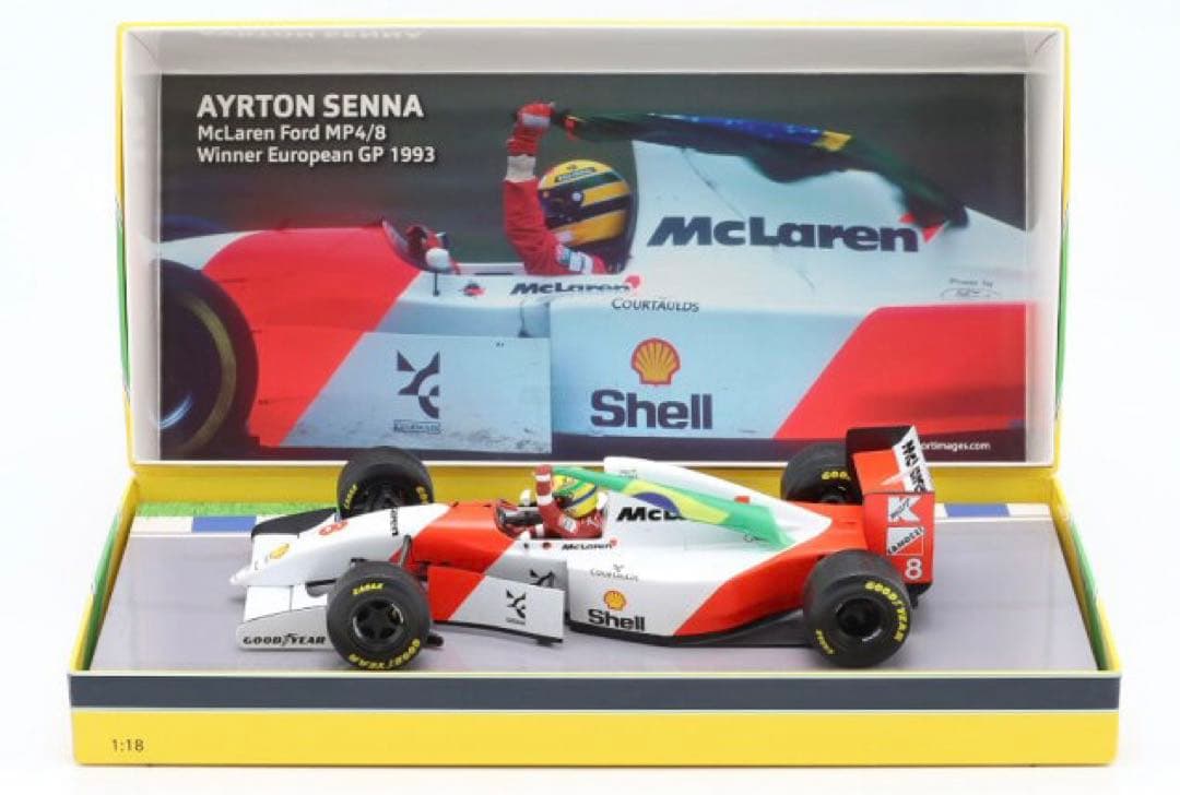 ミニチャンプス マクラーレン フォード MP4/8 A.セナ ヨーロッパGP