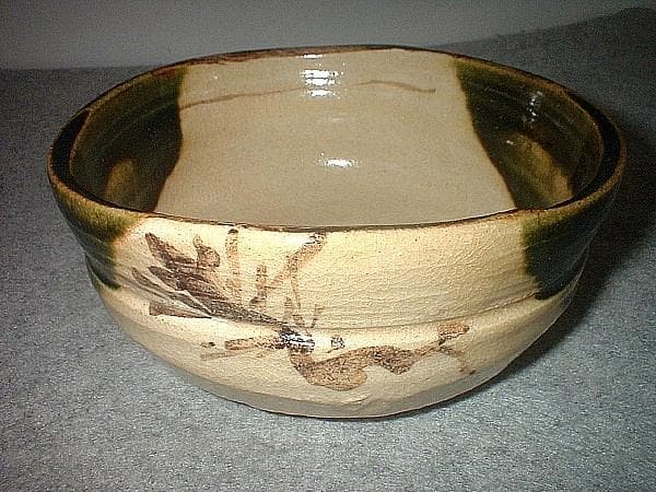 藍草　織部抹茶碗　M59