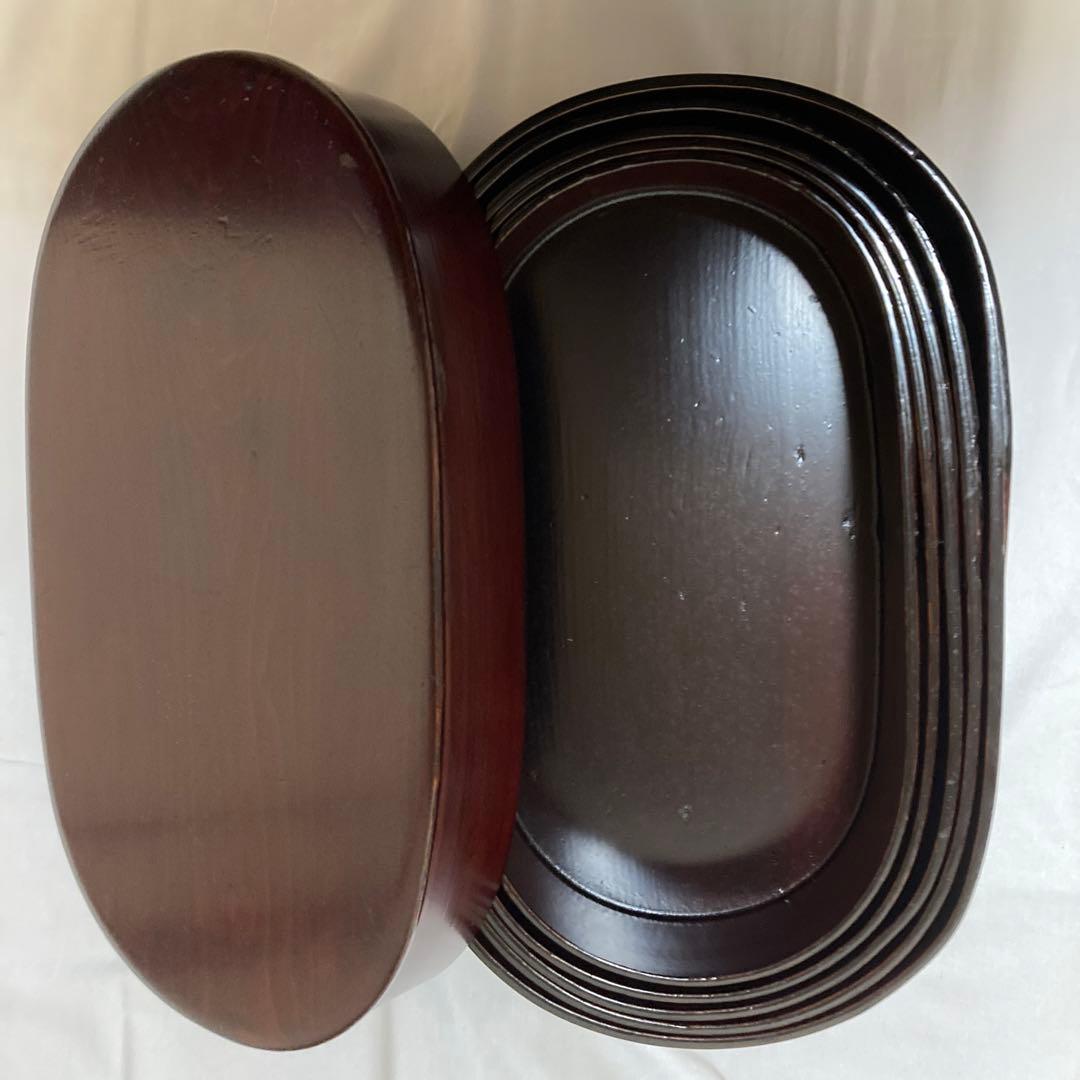 骨董　入子の物入れ　切溜　漆塗　わっぱ