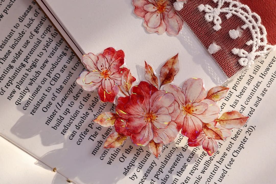 ⭐️SALE⭐️小白家文創《赤相思》海外マスキングテープ　マステ 【2508】