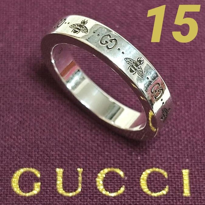 専用　新品 グッチ リング GUCCI GG＆ビー 指輪 15号