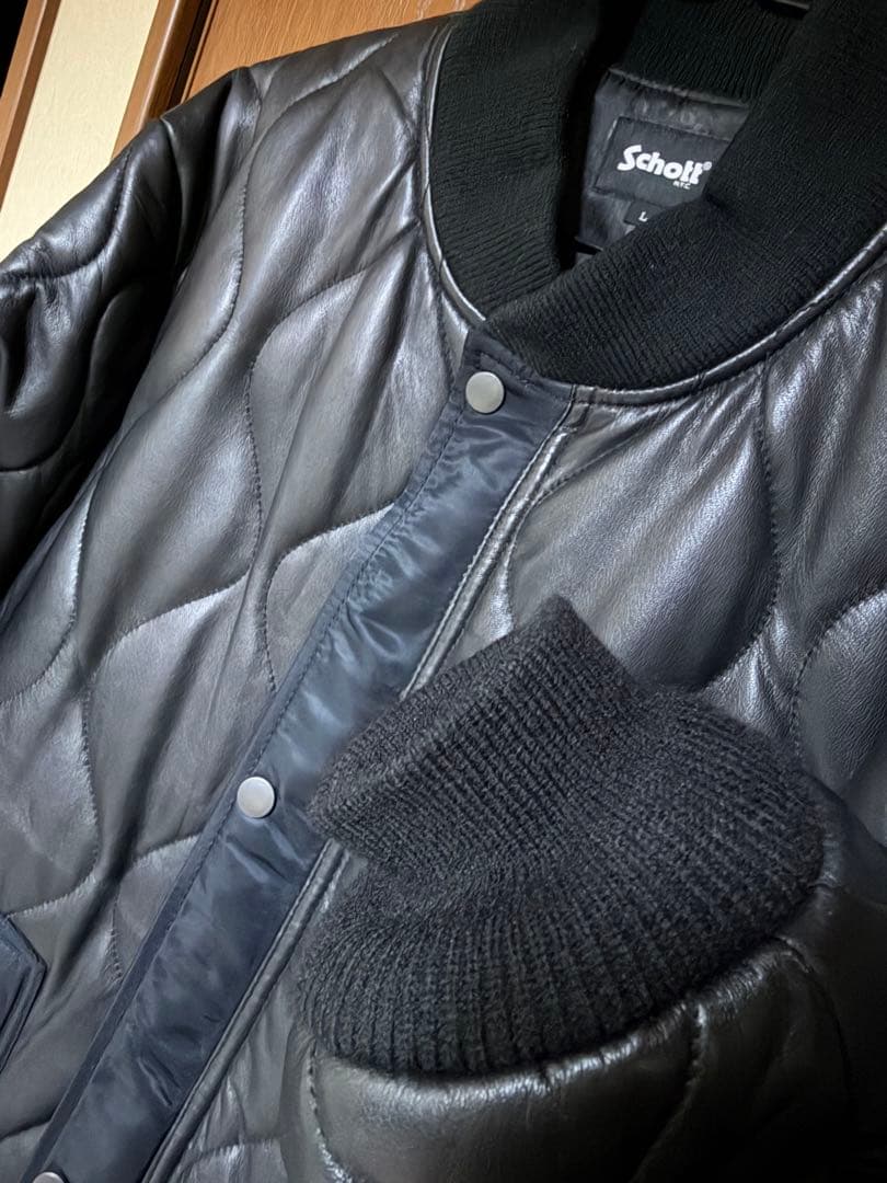 Schott (ショット) キルティング ライナー ショートジャケット　Lサイズ
