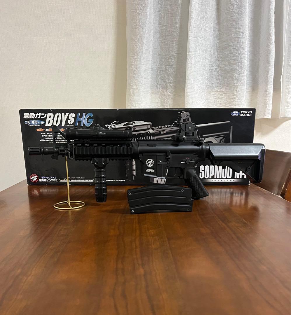 化粧箱付き　美品　東京マルイ カスタム品　SOPMOD M4 金属ピニオンギア