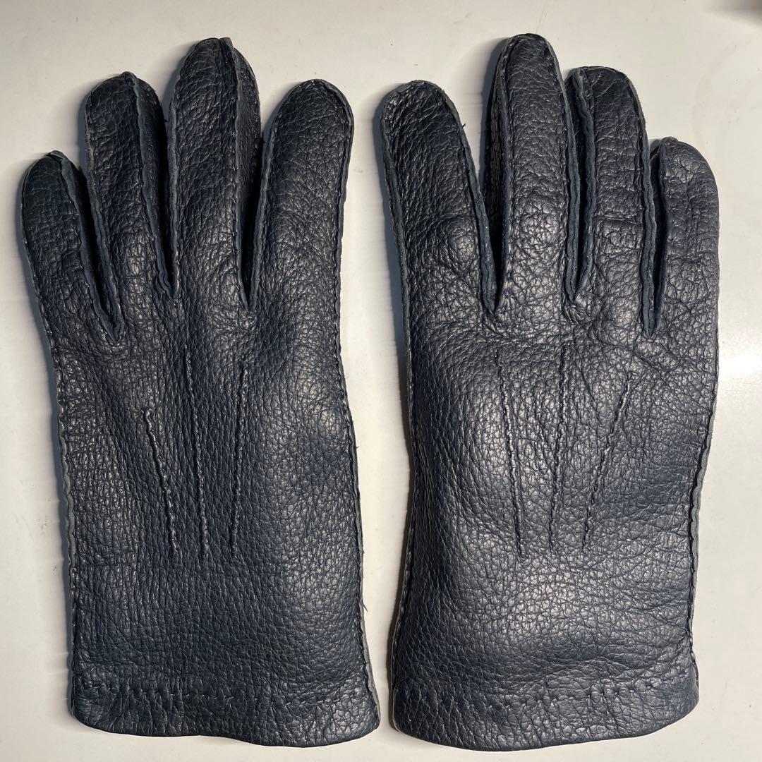 MEROLA ペッカリー革 ブラック（黒色）ライニングなし　サイズ約８