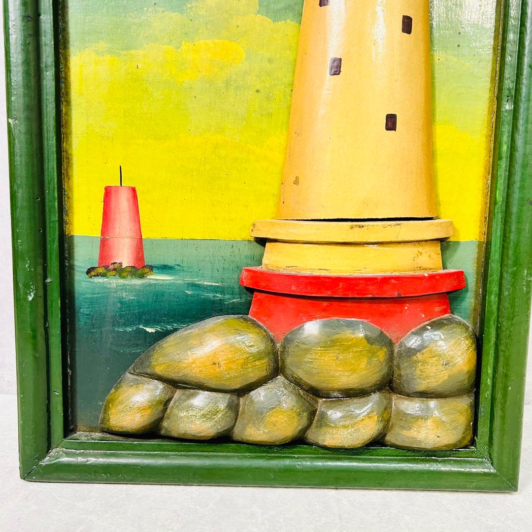 木製看板 エディストーン灯台 英国 アンティーク　ビンテージ