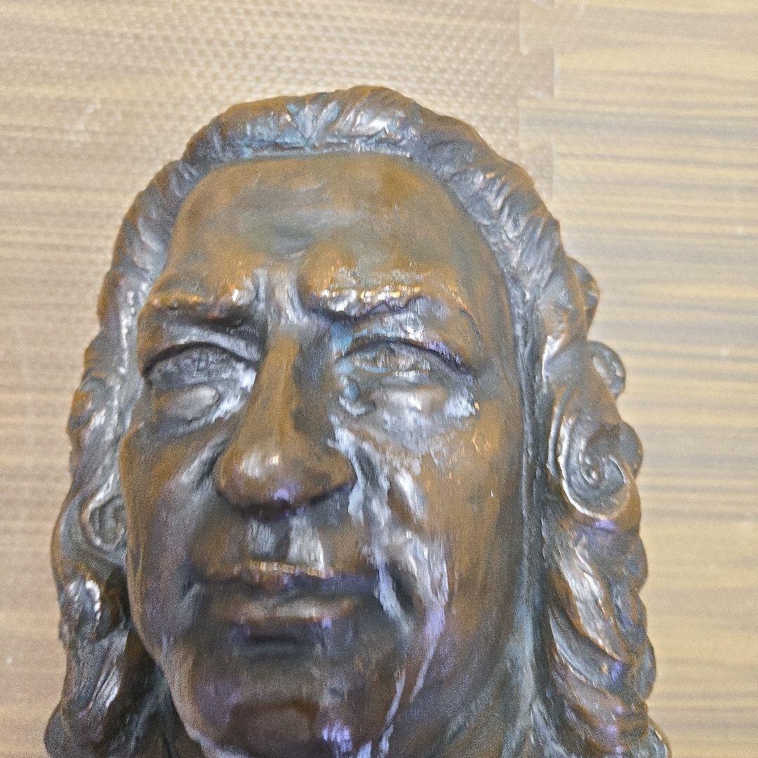 J.S.バッハ ブロンズバスト像　バッハ像（プロンズ風樹脂製）