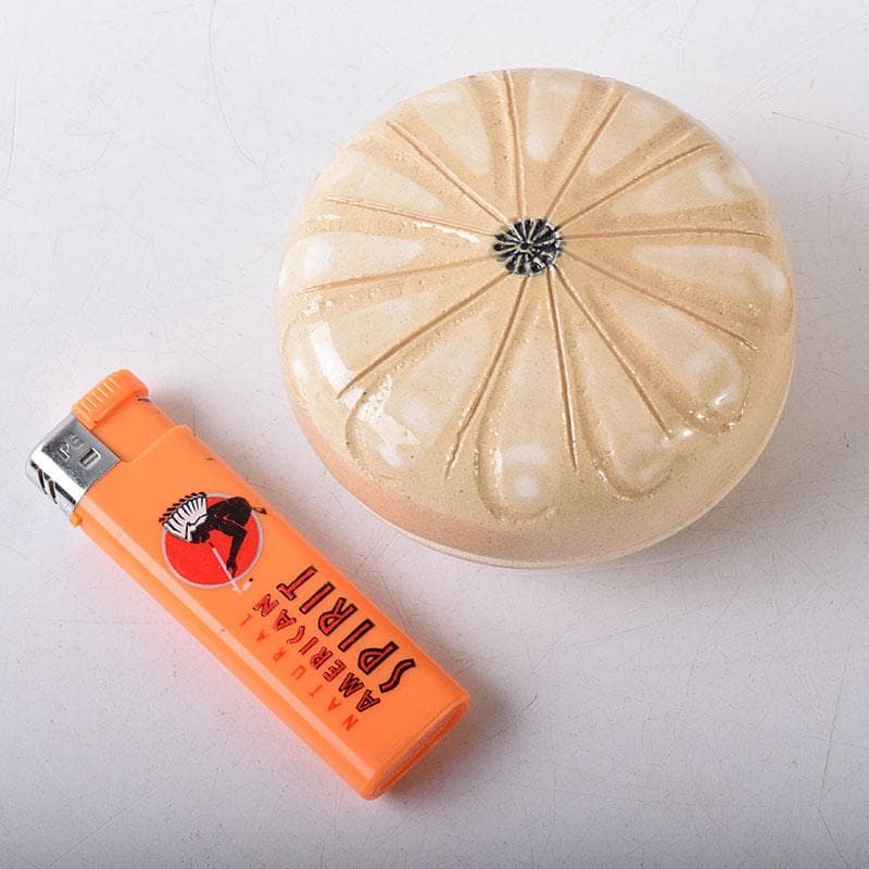 茶道具　春香堂　葵窯　加藤春二作　菊花　千年菊方　香合　共箱　V　7850