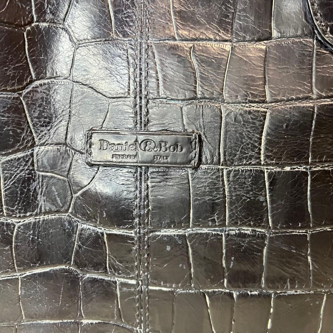 Daniel&Bob ビジネスバッグ クロコ型押し 2way ダークネイビー