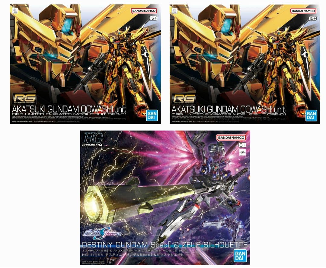 RG 1/144 アカツキガンダム(オオワシ装備)　2個　他