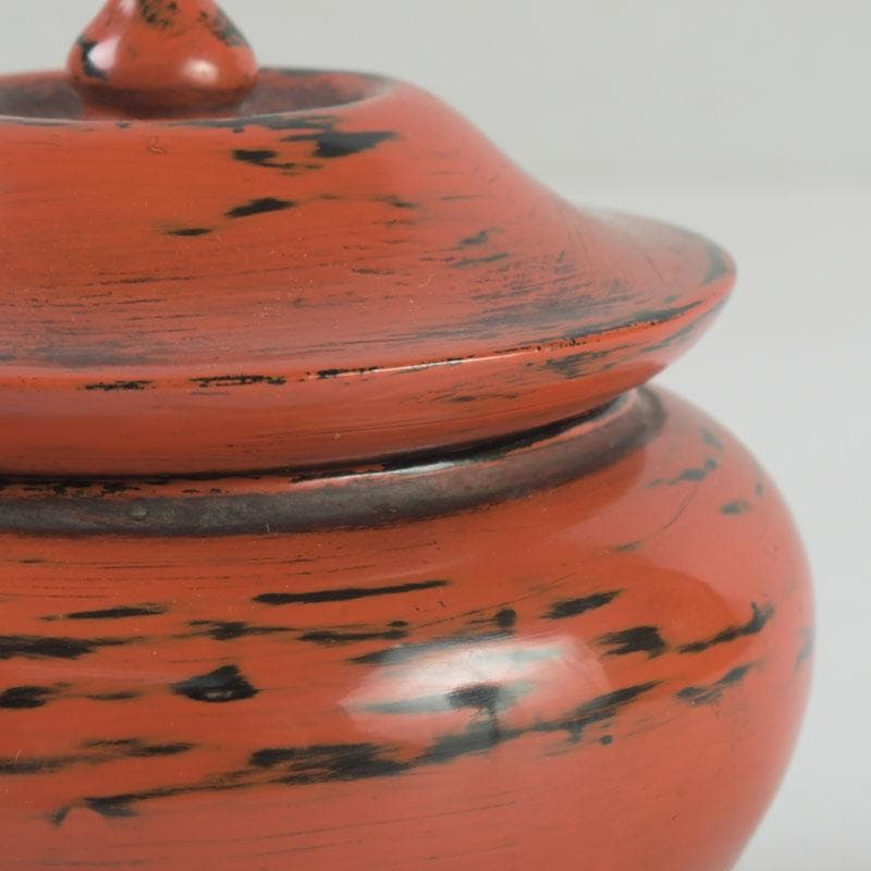 茶道具　青紫園造　根来塗　正倉院御物薬壷形　茶入　共箱　V　9741