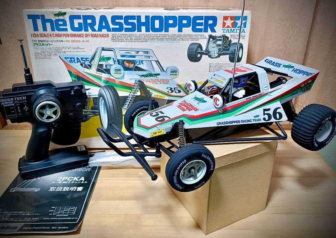 タミヤ グラスホッパー 1/10 RCカー 当時物(小鹿) プロポ付き