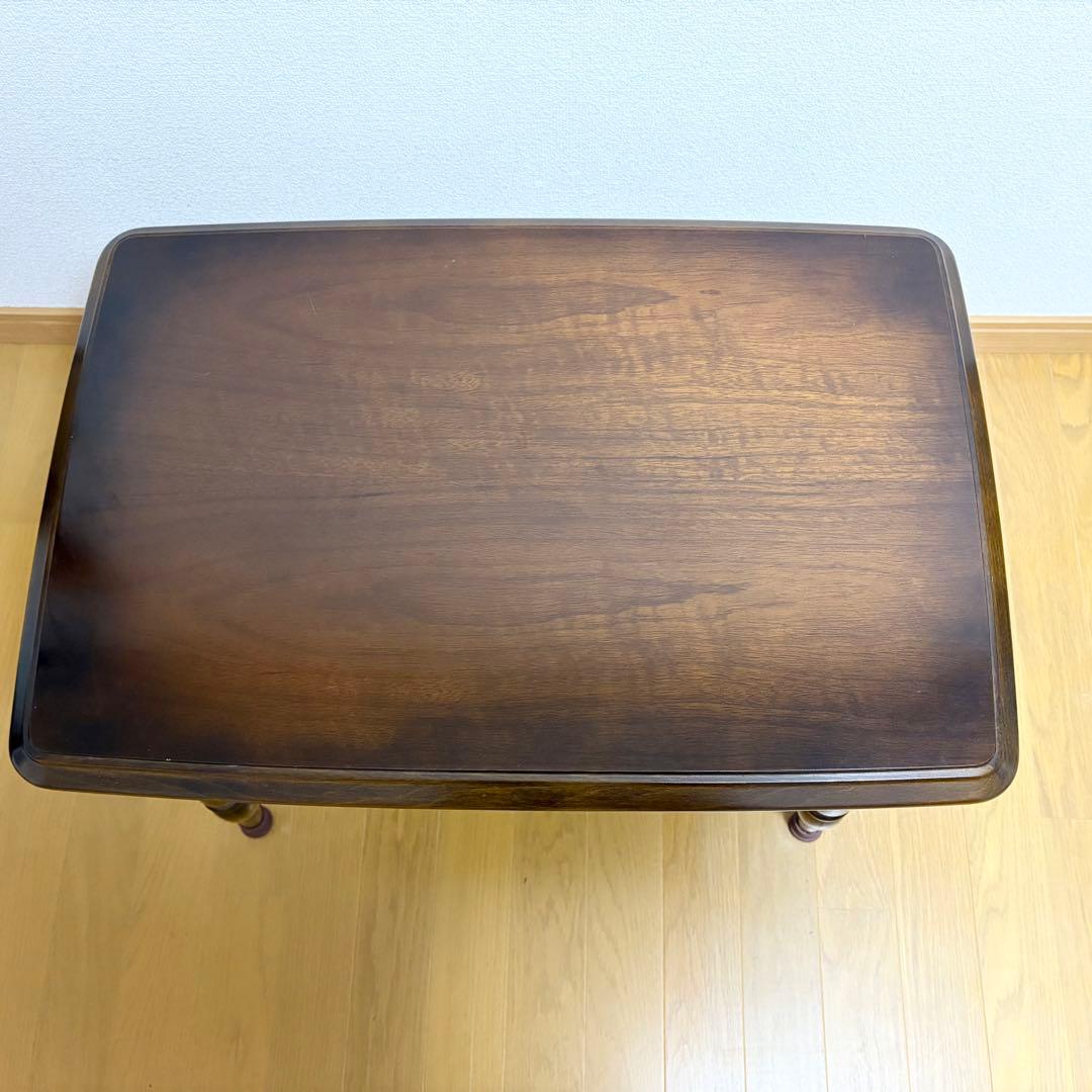 【オールドカリモク】コロニアル　サイドテーブル　リビングテーブル　昭和レトロ