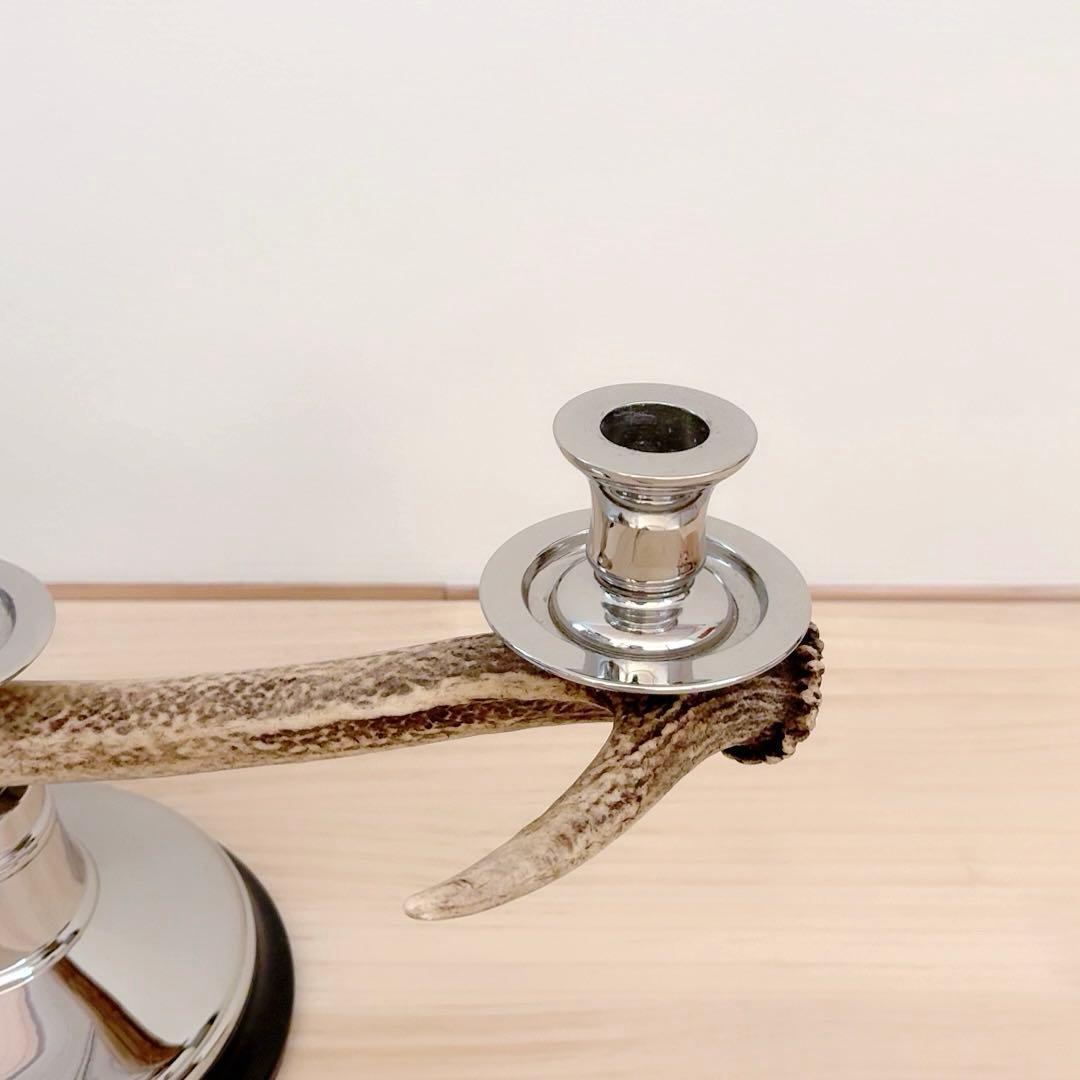 ラルフローレン 鹿角 キャンドルスティック 3灯 アンティーク コレクション