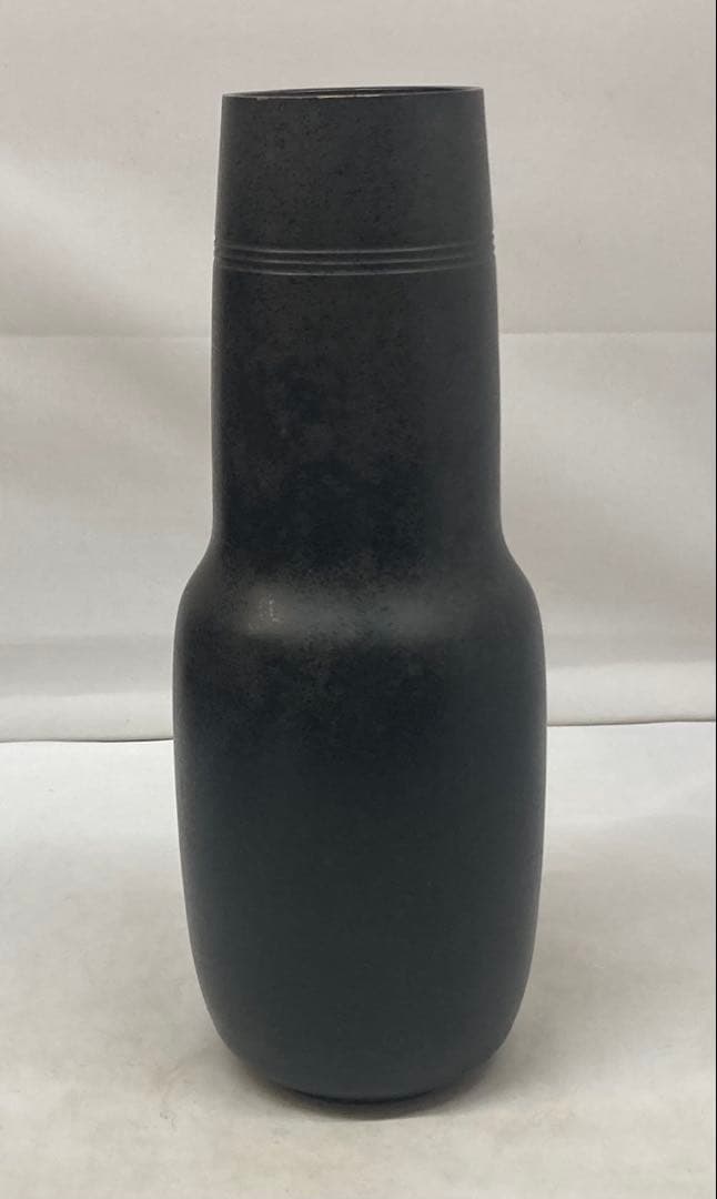 B454b「朧銅花瓶」中川衛案　高橋介州監作　共箱　石川県　合作