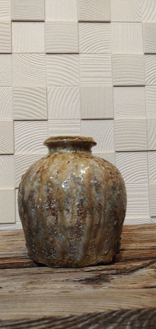 信楽　踞壺　谷清右衛門　一苔　共箱