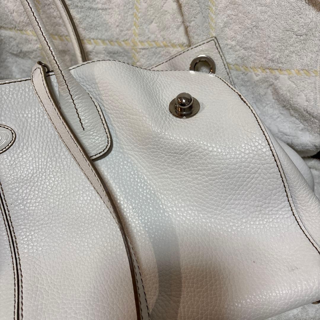専用　TOD'S ホワイトレザー ハンドバッグ美品
