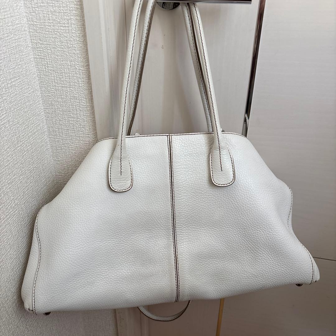 専用　TOD'S ホワイトレザー ハンドバッグ美品