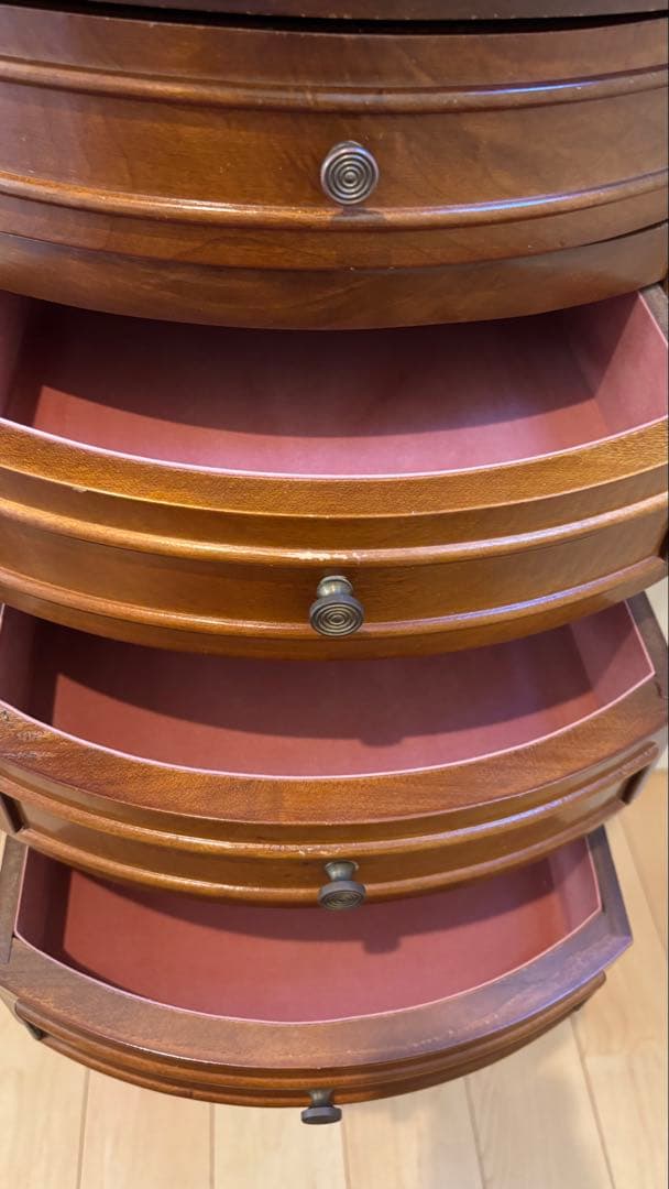 セール⭐︎アンティーク調　猫脚　半円チェスト　ミラー　セット