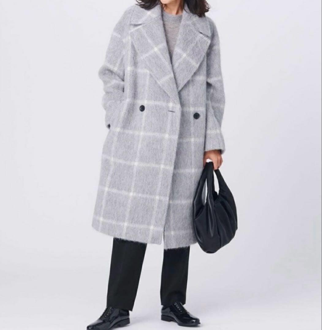 未使用級✨23区 MANTECO シャギーチェック コート チェスターコート