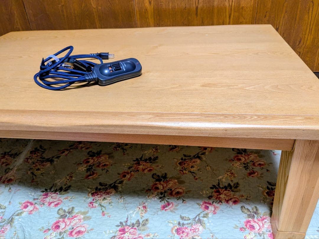 ナチュラル木製長方形こたつ