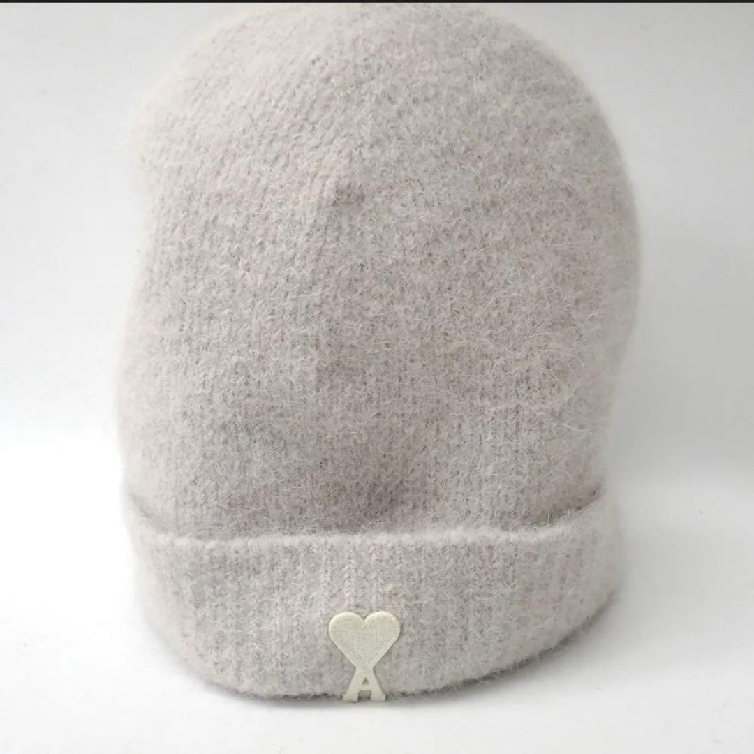 値下げ‼️AMIParisAMIDECOEURアルパカブレンドニットビーニー&巾着