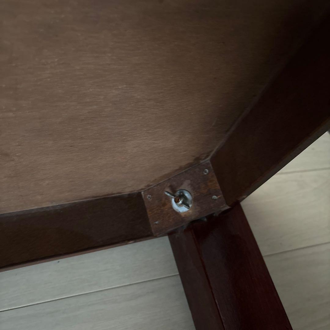 【送料込】昭和レトロ　ダークブラウン 木製座卓 アンティーク