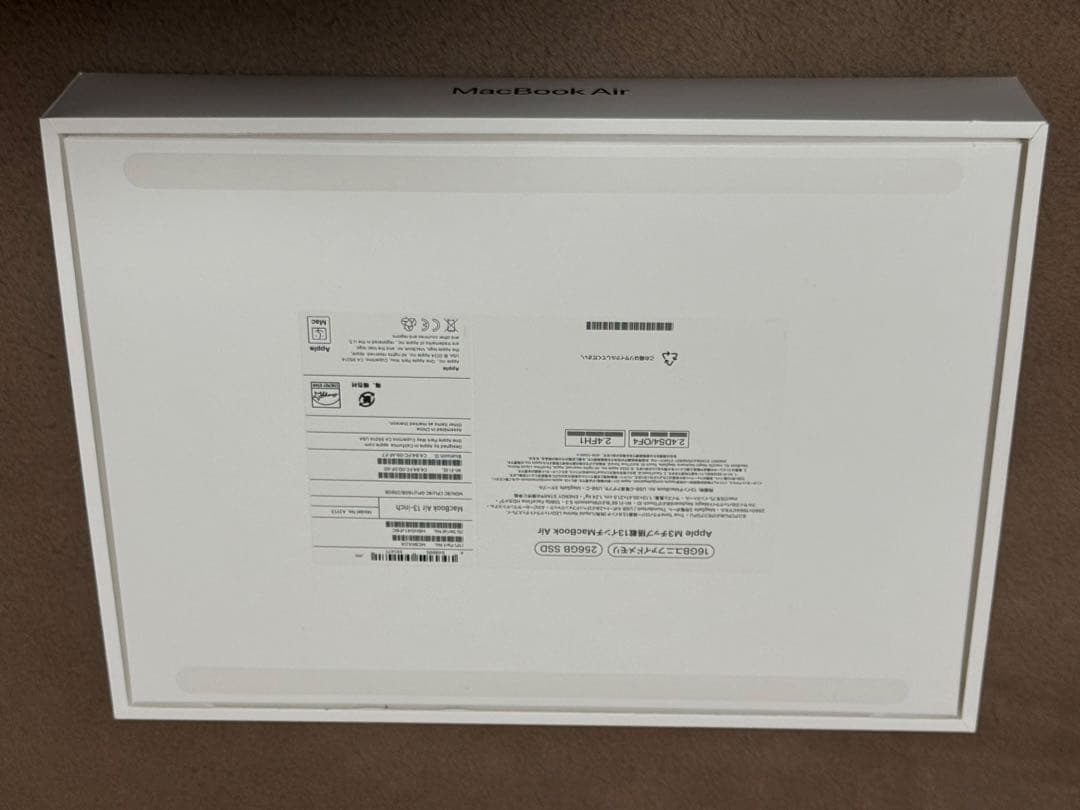 【ほぼ未使用】MacBook AirM3 バッテリー100%