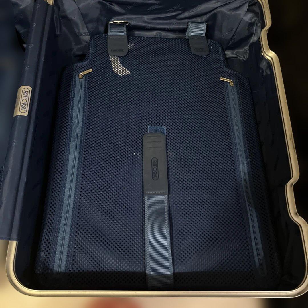 RIMOWAキャリーケース ネイビー メッシュポケット付き
