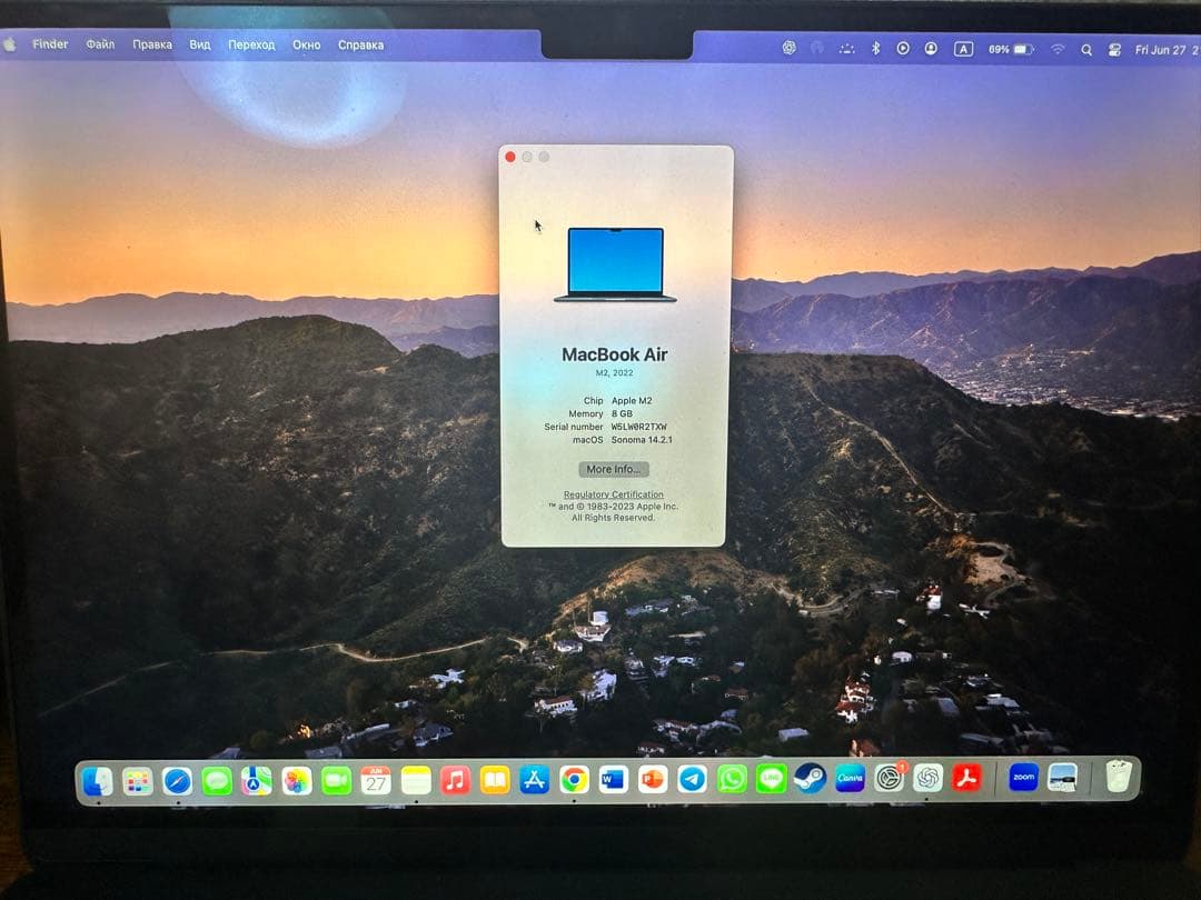 MacBook Air M2 ミッドナイトブルー 256GB