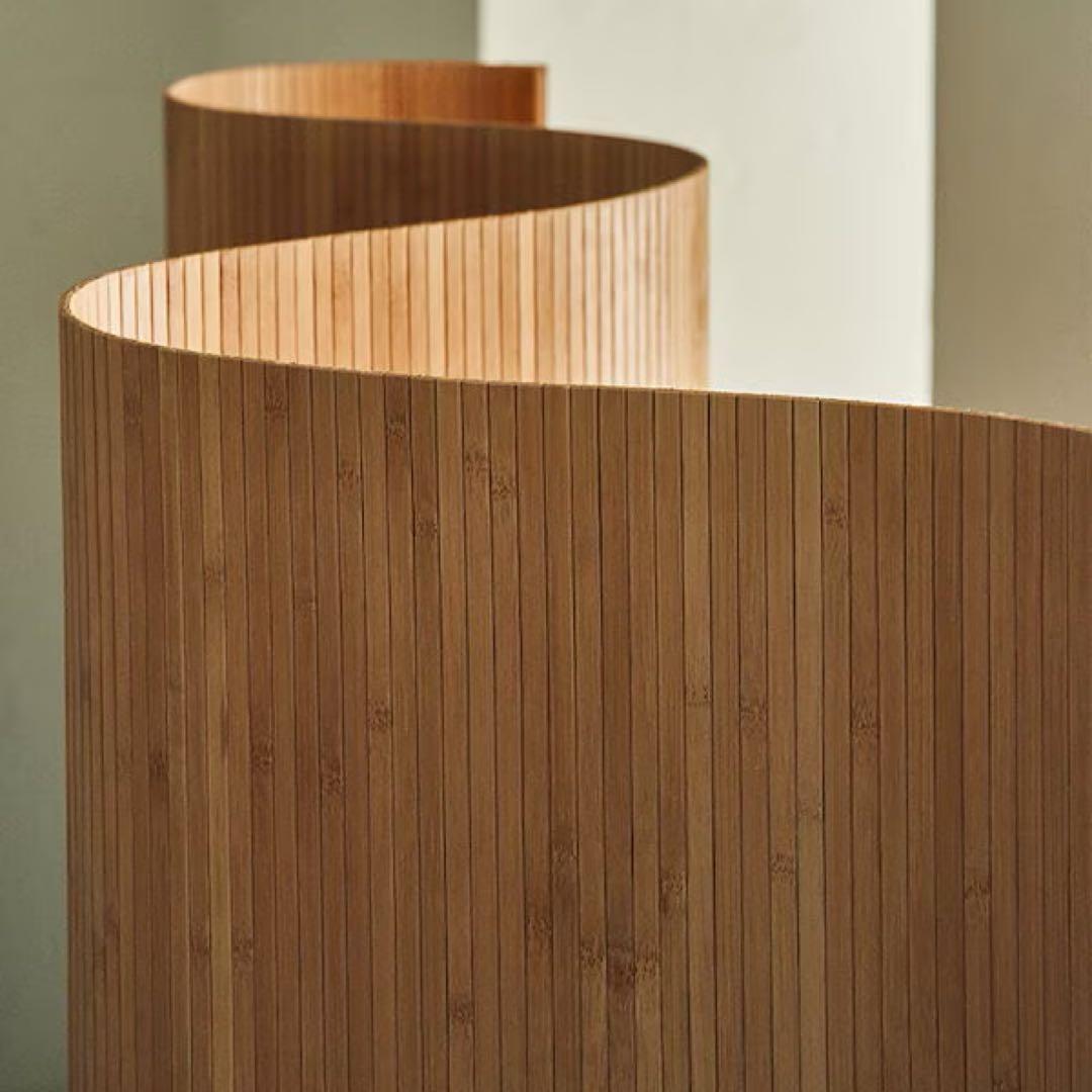 木製 波形パーテーション　縦（高さ）約180cm x 横幅200cm 送料込み