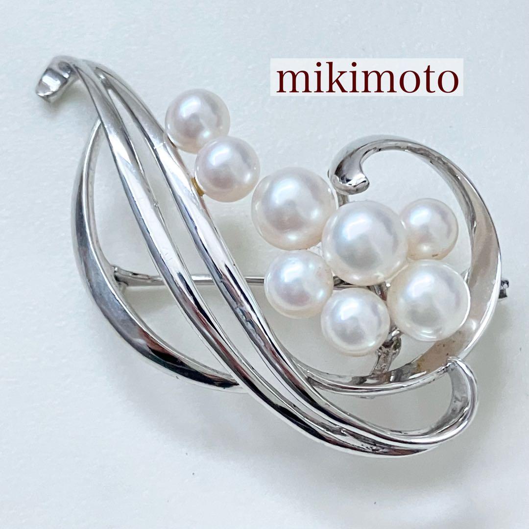 mikimoto✨ミキモト パール　ブローチ　あこや真珠　8粒　7.3g