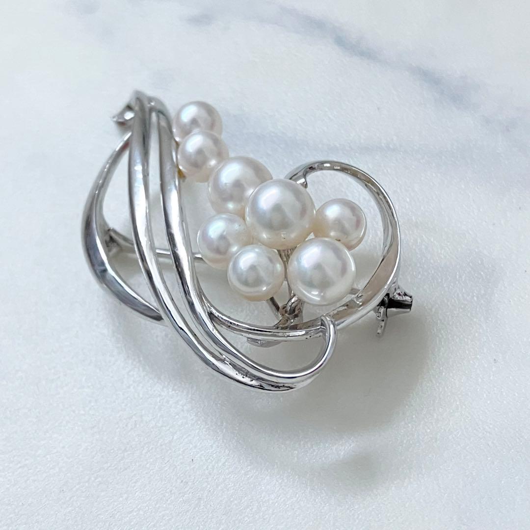 mikimoto✨ミキモト パール　ブローチ　あこや真珠　8粒　7.3g