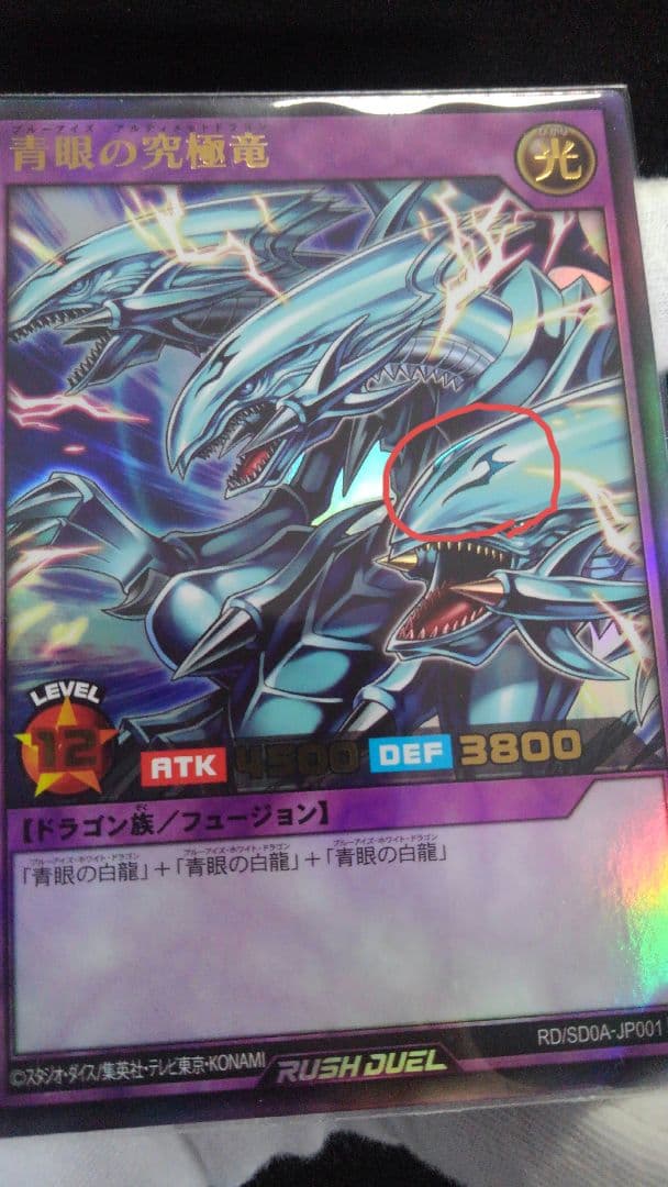 世界一青眼の究極竜ラッシュデュエル1数エラーカード!!