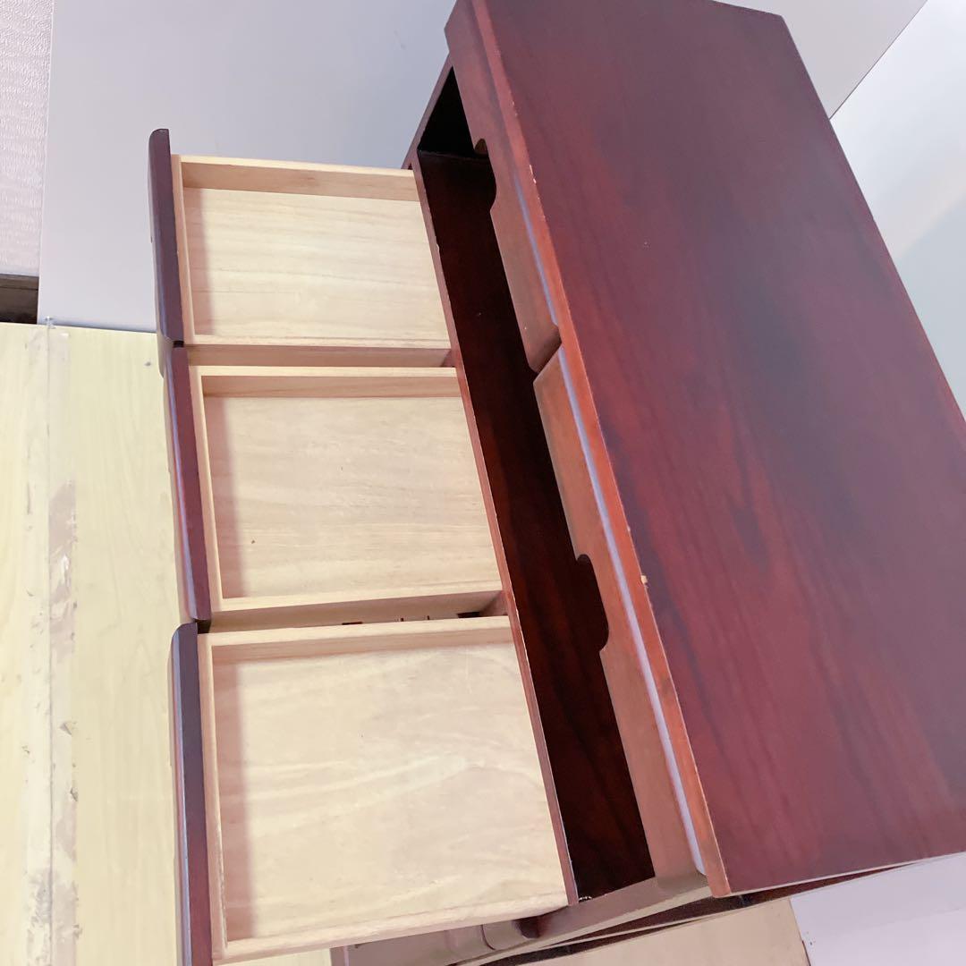 電話台　FAX台　キャビネット　12引き出し　2トビラ　サイドチェスト