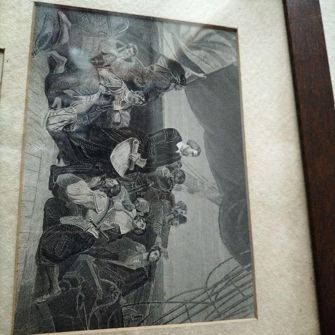 【アンティーク】 画家佐藤武造氏が100年前ロンドンで購入したと伝わる銅版画