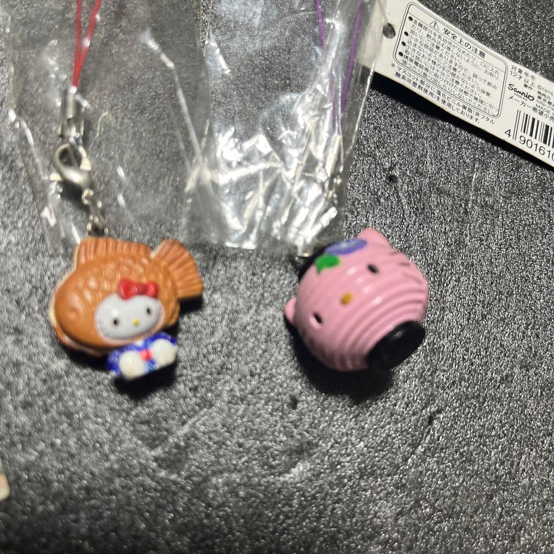 新品❤️根付　ハローキティ　風鈴　たい焼き 提灯　平成　レトロ　キティ　激レア