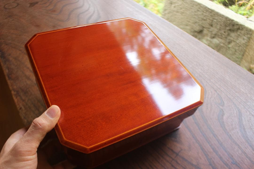 極小傷有！上質拭き漆の美しい春慶塗の大徳寺重（検懐石道具茶道具お重重箱