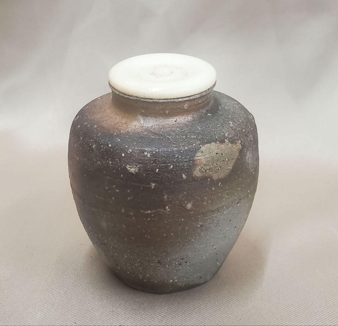 備前焼　茶入　金剛金蘭　木村一陽作　たっぷりとしたお茶入です