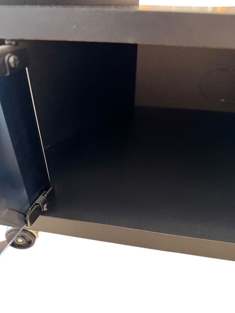 14390 キャスター付　コーナーテレビ台　ガラス扉 テレビ台　モダン