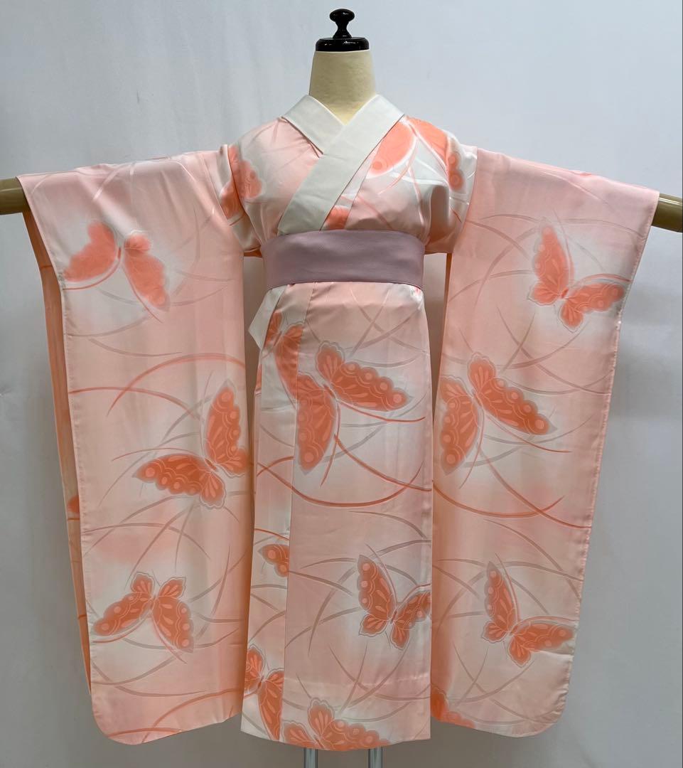 振り袖　フルセット　小柄な方に♪ 正絹長襦袢付　イエロー　桜　成人式　649