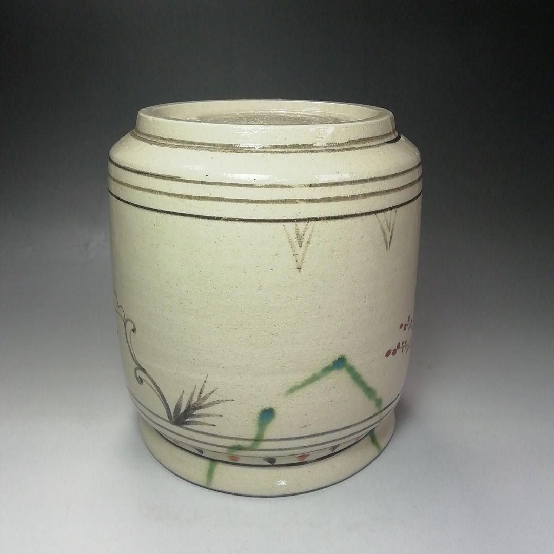 Ｓ６４３　水指　『織部』『山十窯　加藤光右衛門』　共箱　茶道具