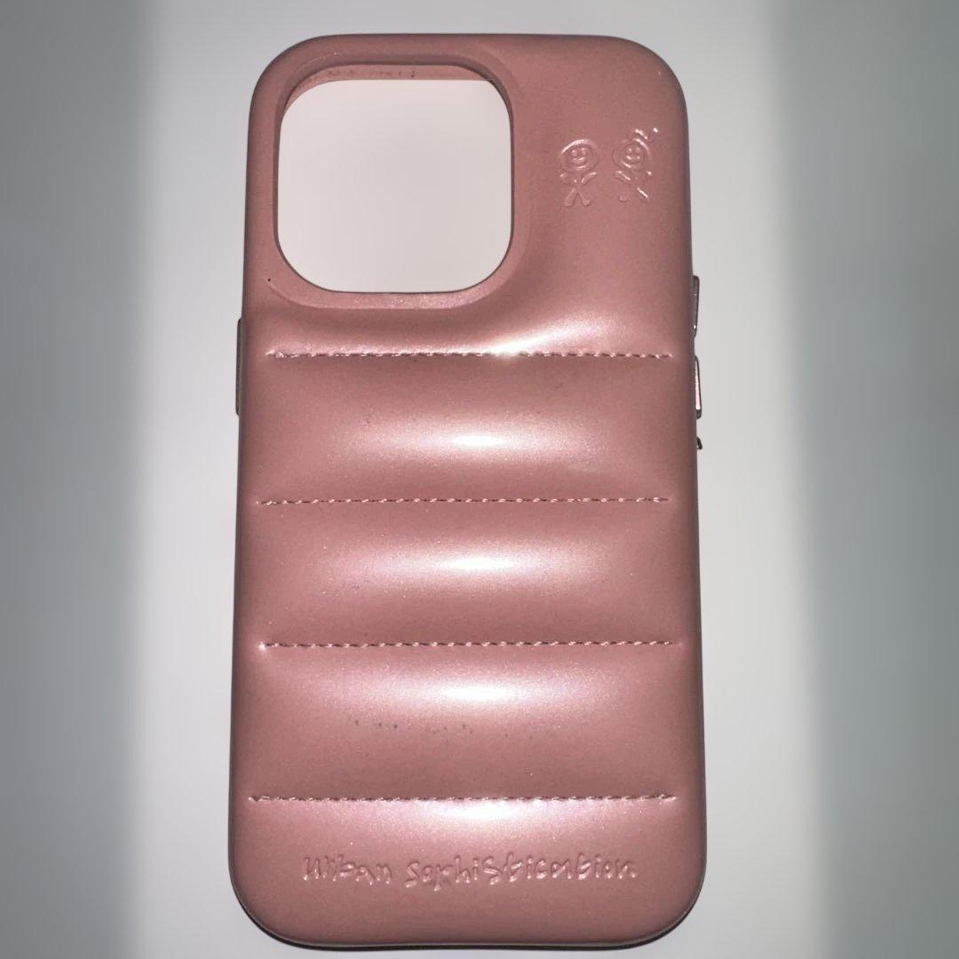 iPhone用ストライプデザインケース ピンク