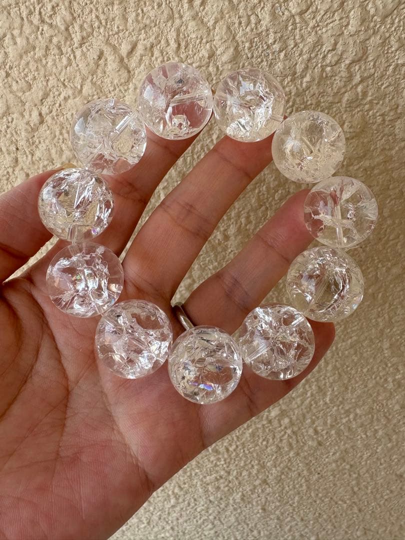 haruki様♡特大大玉♡ 20ミリ　クラック水晶　ブレスレット♡