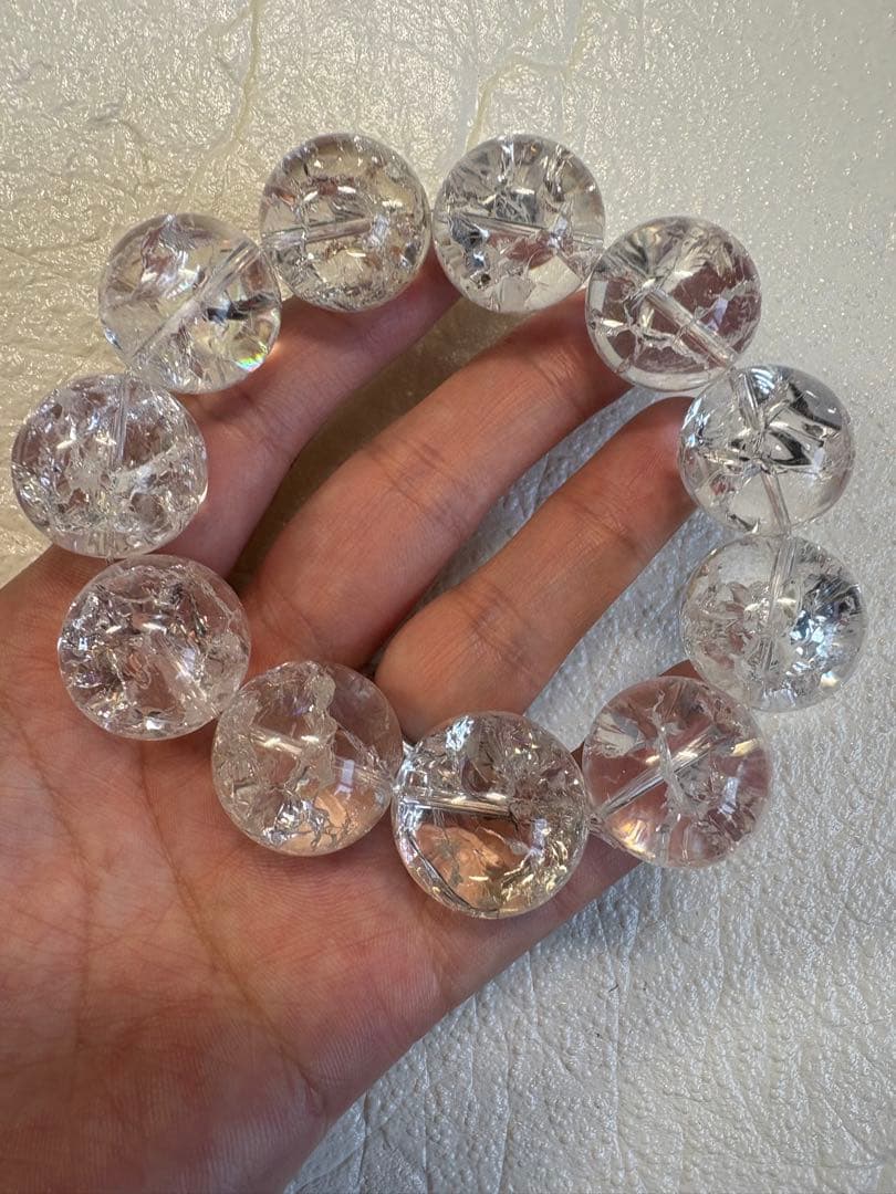 haruki様♡特大大玉♡ 20ミリ　クラック水晶　ブレスレット♡