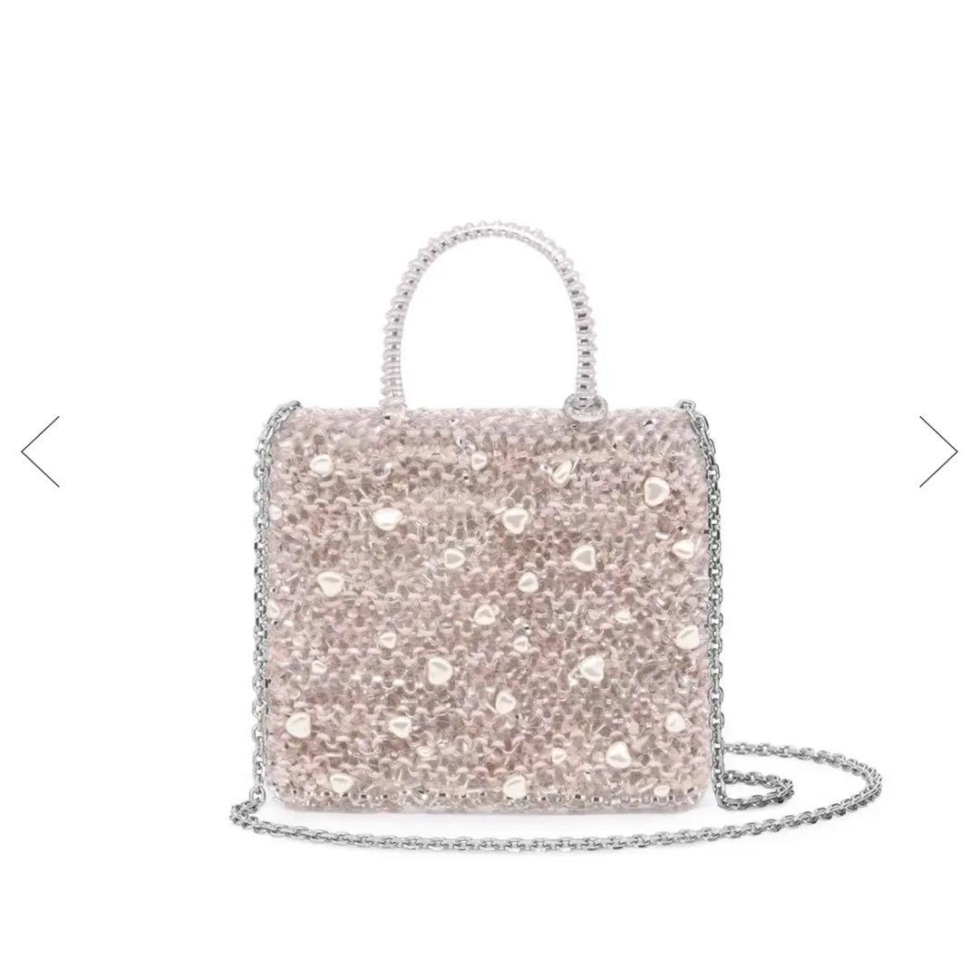 【ANTEPRIMA】アンテプリマ　ハートパール　限定色オーロラホワイト