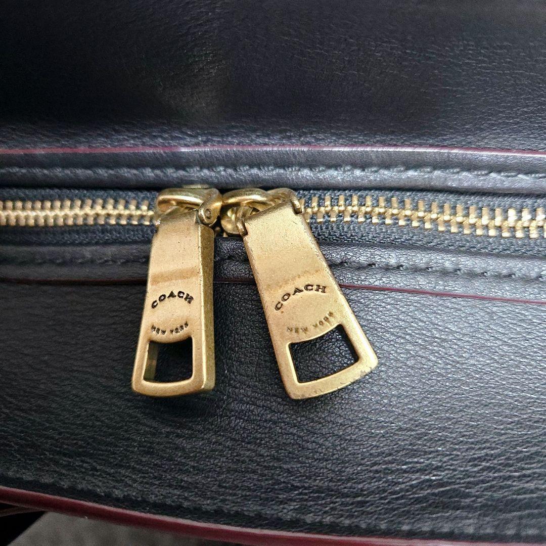 COACH ドリーマー ハンドバッグ 斜めがけ ツイード レザー 2way 黒