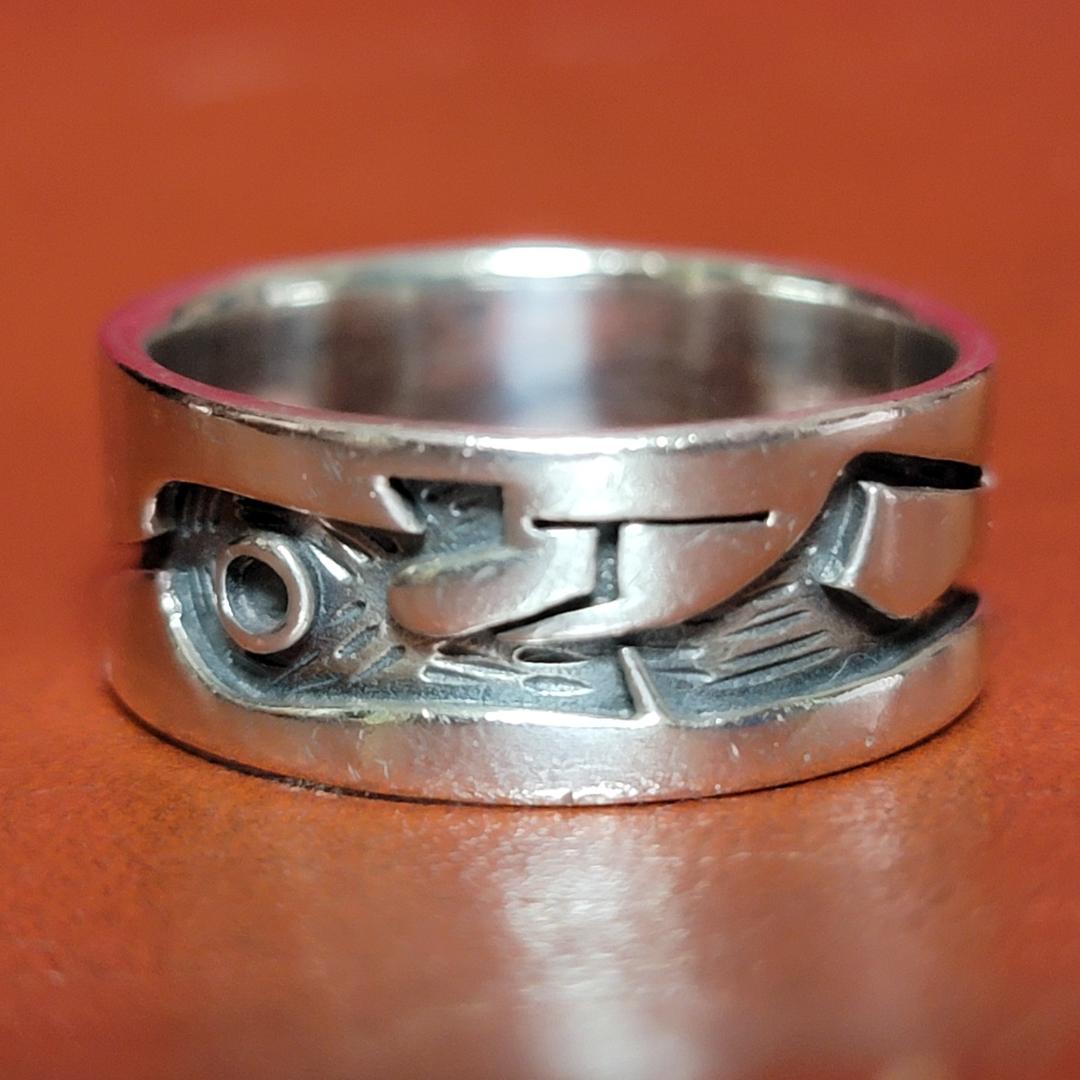 ビンテージ 銀の指輪 インディアンジュエリー シルバー925 彫金