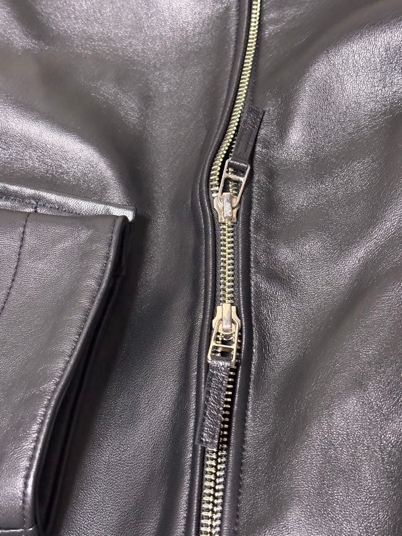 新品　ライトラムナッパシングルライダース　nano universe 羊革